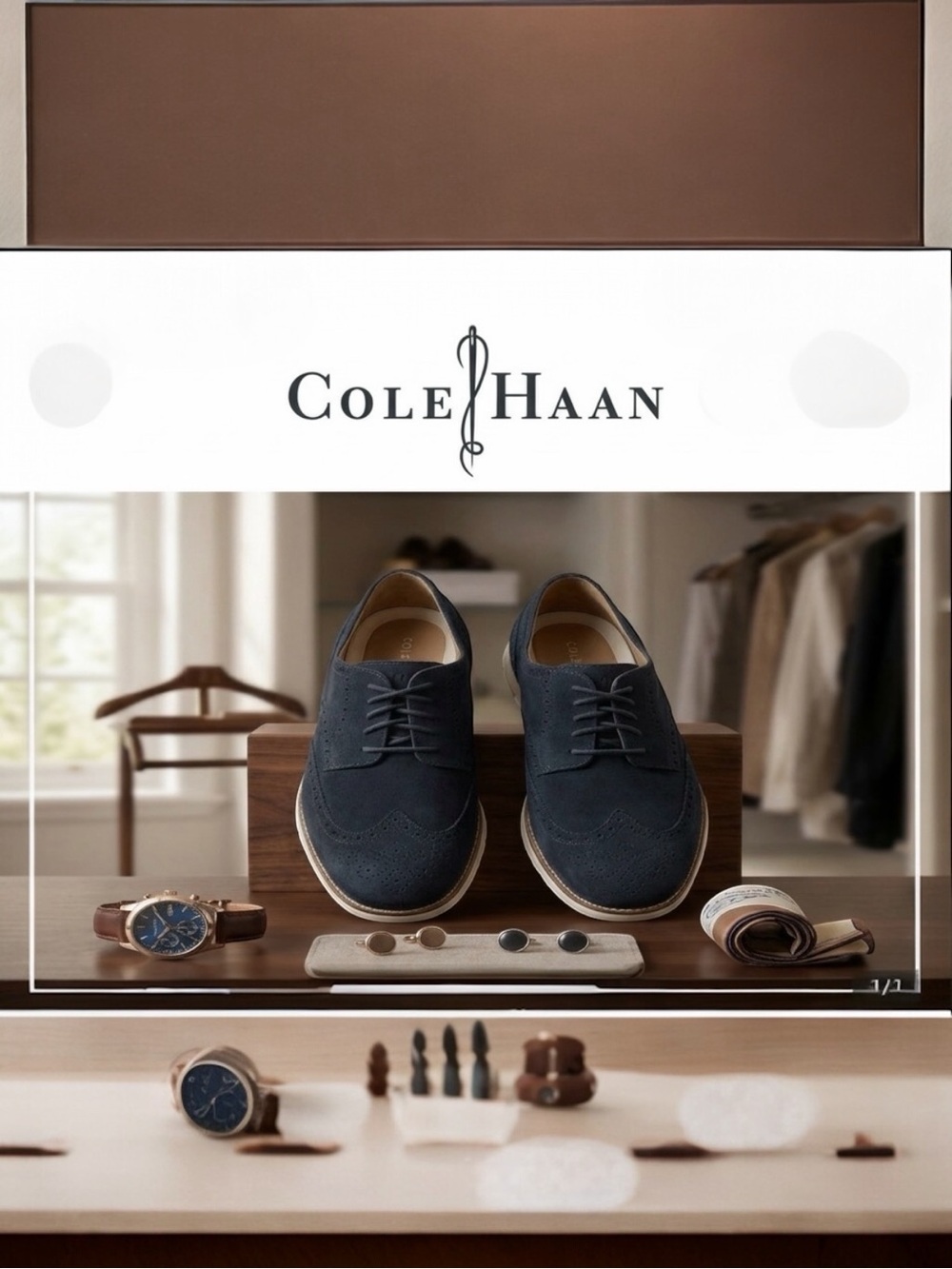 Cole Haan Black Suede Oxfords Sz. 9